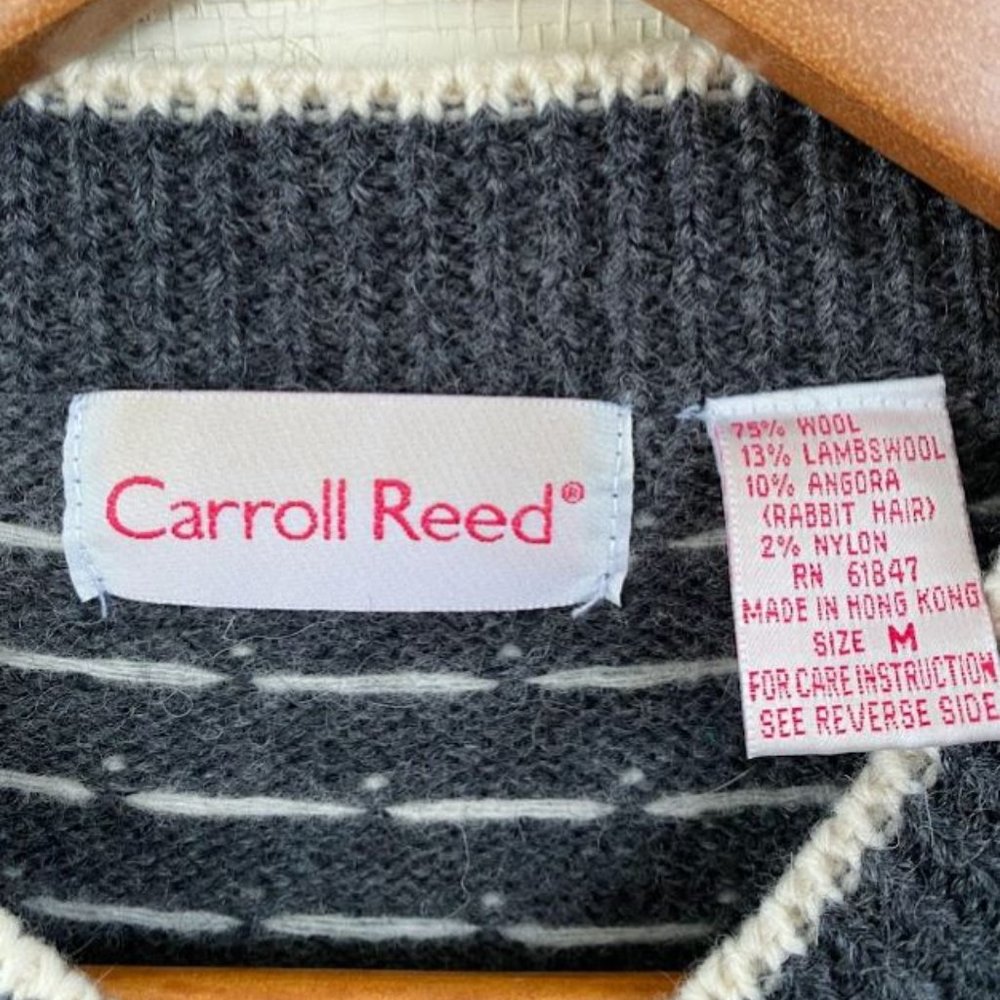 Vintage Carroll Reed Wool Angora Sweater Cardigan - Picture 5 of 9